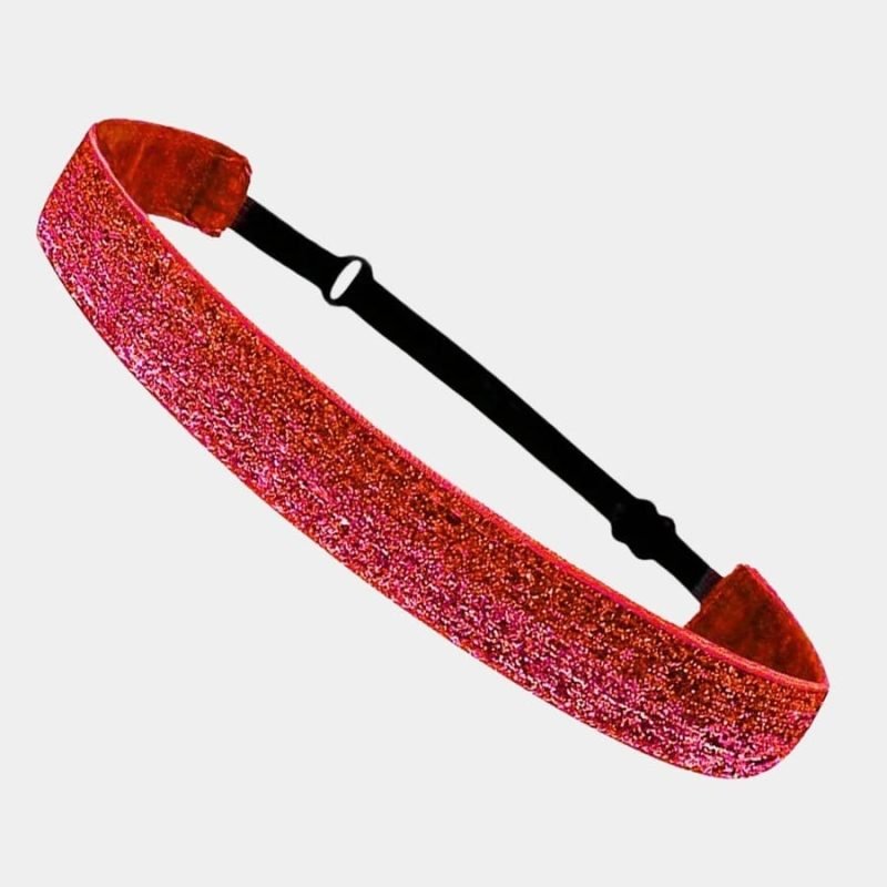 bandeau paillettes rouge meolina