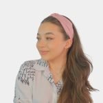 bandeau rose uni noeud meolina 3