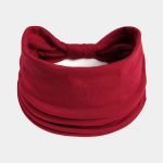 bandeau rouge carmin large uni meolina
