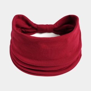 bandeau rouge carmin large uni meolina