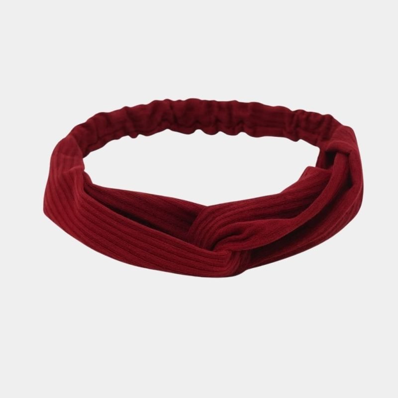 bandeau rouge raye noeud meolina