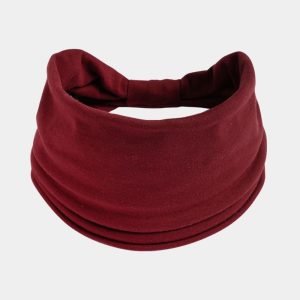 bandeau rouge vin large uni meolina