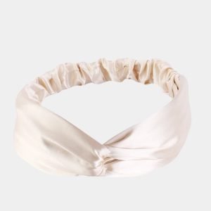 bandeau satin beige champagne meolina