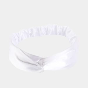 bandeau satin blanc meolina