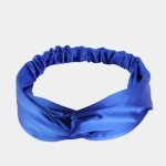 bandeau satin bleu meolina