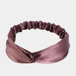 bandeau satin marron meolina