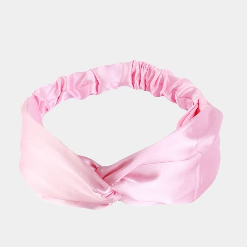 bandeau satin rose clair meolina bandeau satin rose clair meolina