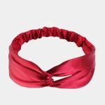 bandeau satin rouge vin meolina