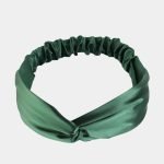bandeau satin vert meolina