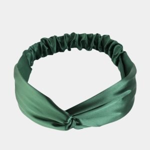 bandeau satin vert meolina