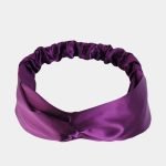 bandeau satin violet meolina