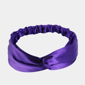 bandeau satin violet profond meolina