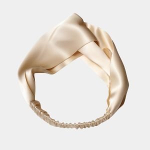bandeau soie beige meolina