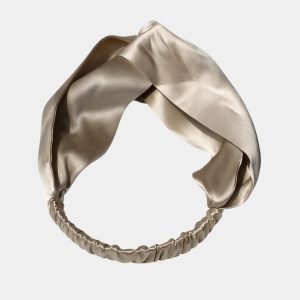 bandeau soie beige sable meolina