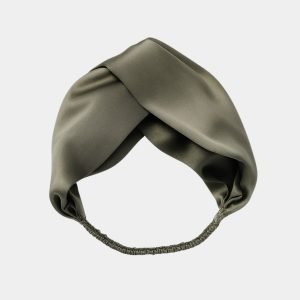 bandeau soie kaki meolina