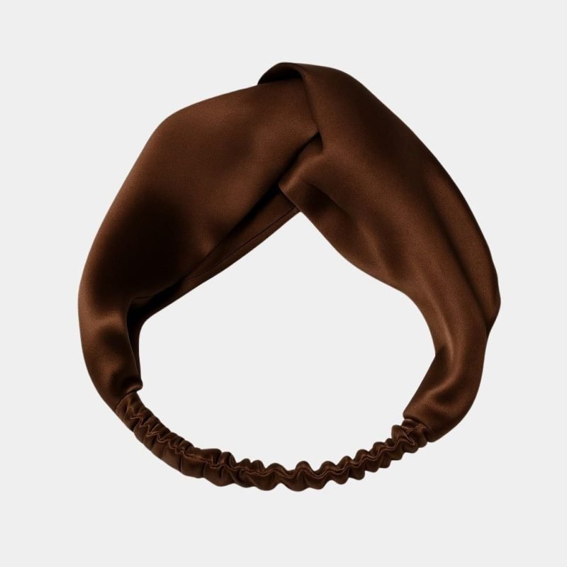 bandeau soie marron meolina bandeau soie marron meolina