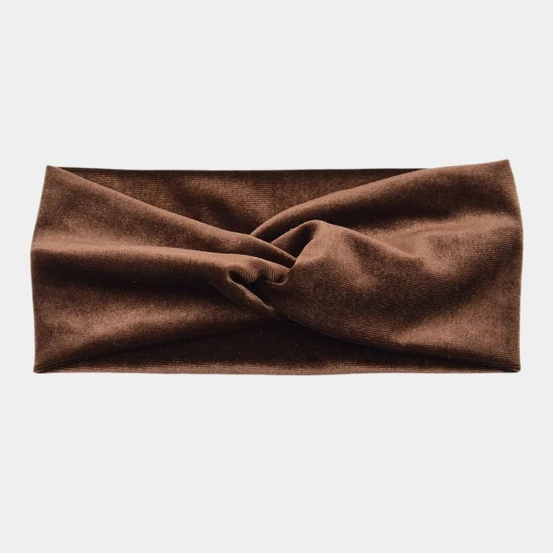 bandeau velours marron meolina