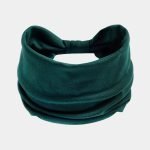 bandeau vert fonce large uni meolina