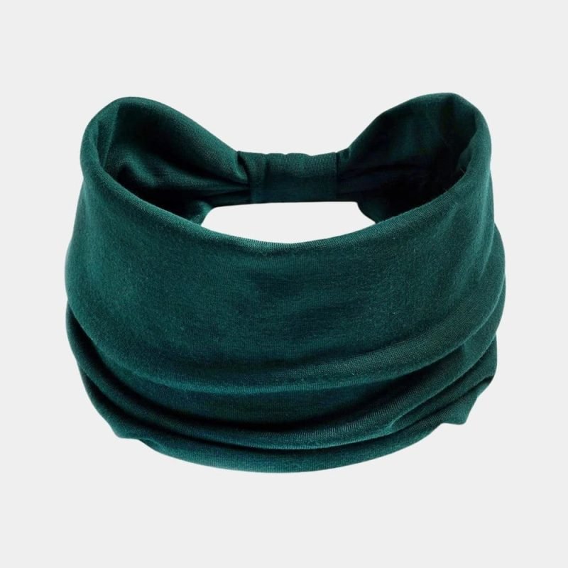 bandeau vert fonce large uni meolina