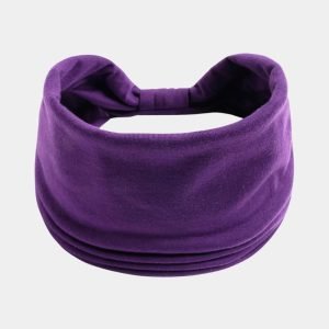 bandeau violet fonce large uni meolina