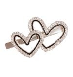 barrette coeur strass