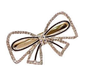 barrette noeud strass