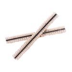 Barrette lignes de perles croisées