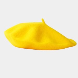 beret basque jaune laine meolina