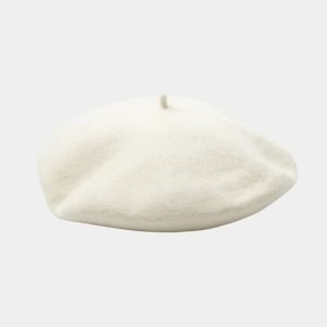 beret basque large laine blanc meolina