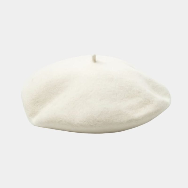 beret basque large laine blanc meolina