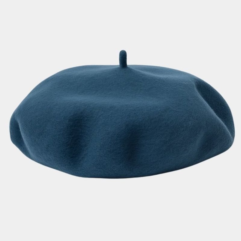 beret basque large laine bleu petrole meolina beret basque large laine bleu petrole meolina