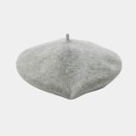 beret basque large laine gris chine meolina