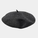 beret basque large laine gris fonce chine meolina