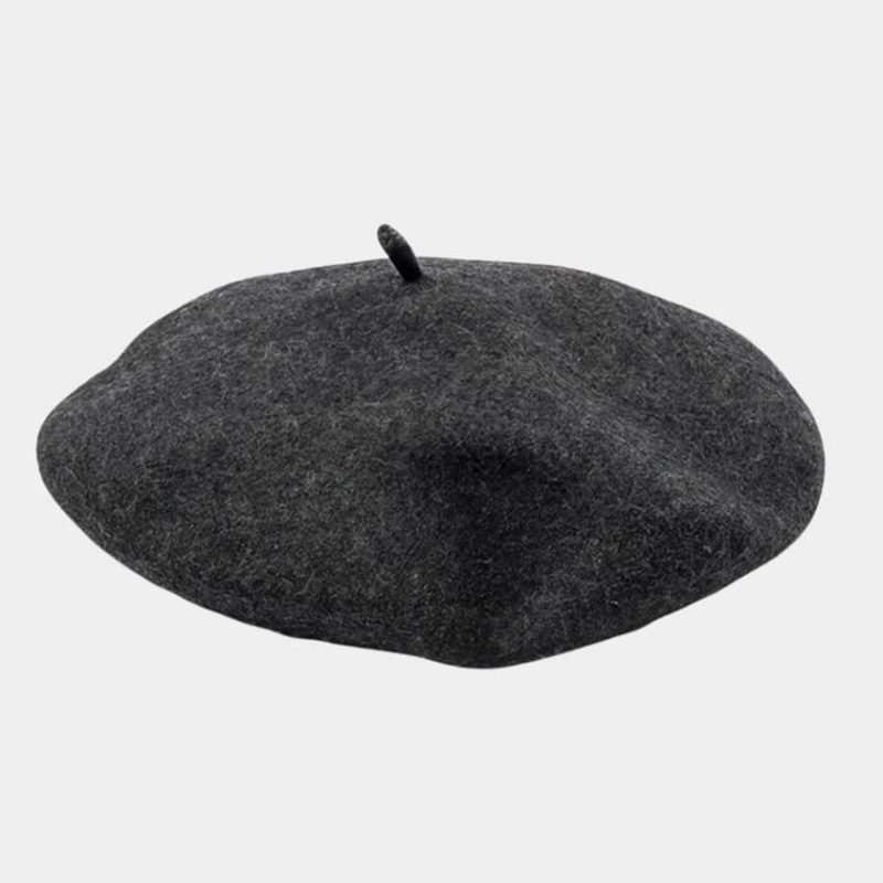 beret basque large laine gris fonce chine meolina beret basque large laine gris fonce chine meolina