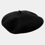 beret basque large laine noir meolina