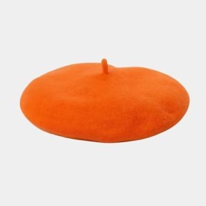 beret basque large laine orange meolina