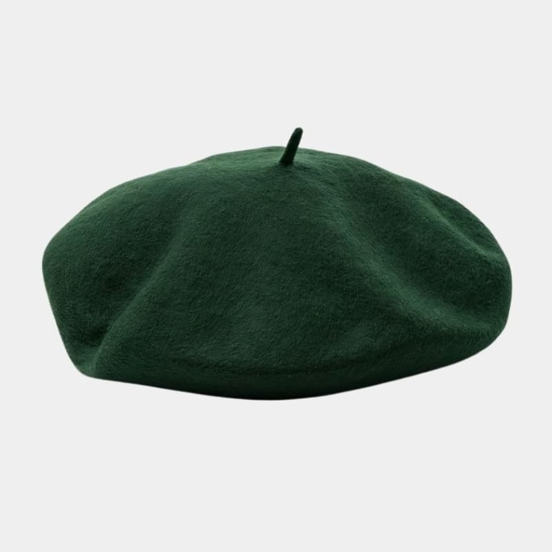 beret basque large laine vert foret meolina