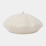 beret bonnet blanc casse feutre laine meolina