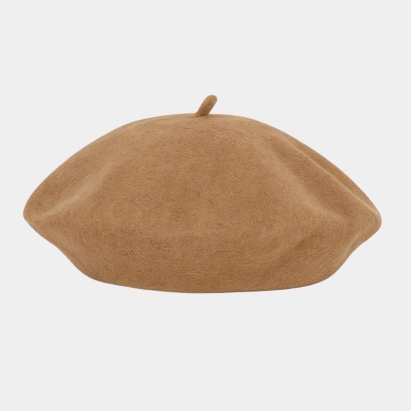 beret bonnet camel feutre laine meolina
