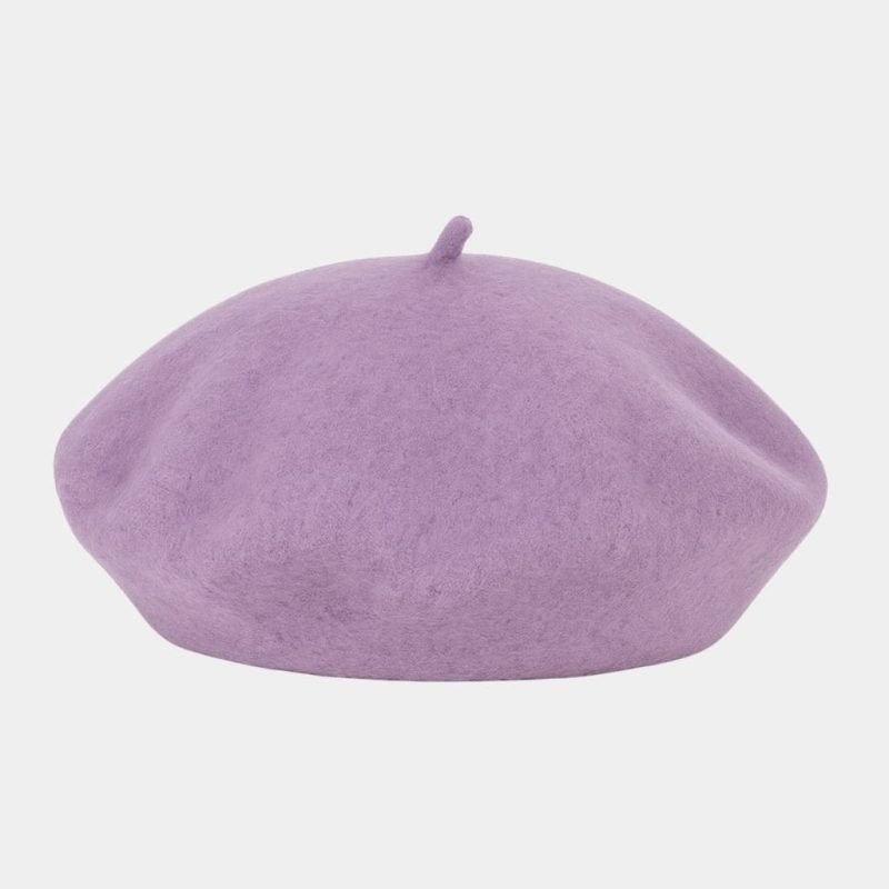 beret bonnet violet lavande feutre laine meolina beret bonnet violet lavande feutre laine meolina