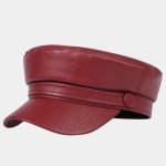 beret casquette bordeaux cuir meolina