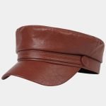 beret casquette marron cognac cuir meolina