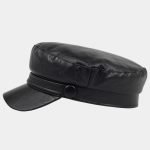 beret casquette noir cuir meolina 3