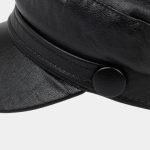 beret casquette noir cuir meolina 4