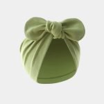 bonnet turban bebe vert sauge noeud meolina