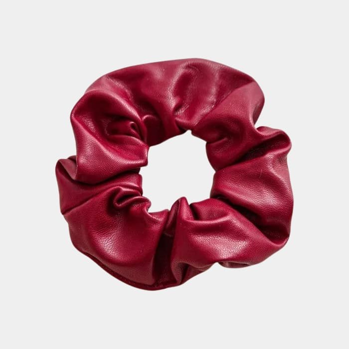 chouchou cuir rouge vin meolina chouchou cuir rouge vin meolina