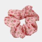 chouchou fleuri rose meolina