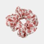 chouchou fleuri rouge meolina