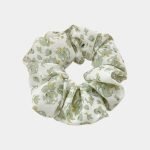 chouchou fleuri vert meolina