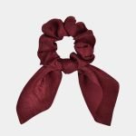 chouchou foulard court rouge fonce noeud meolina